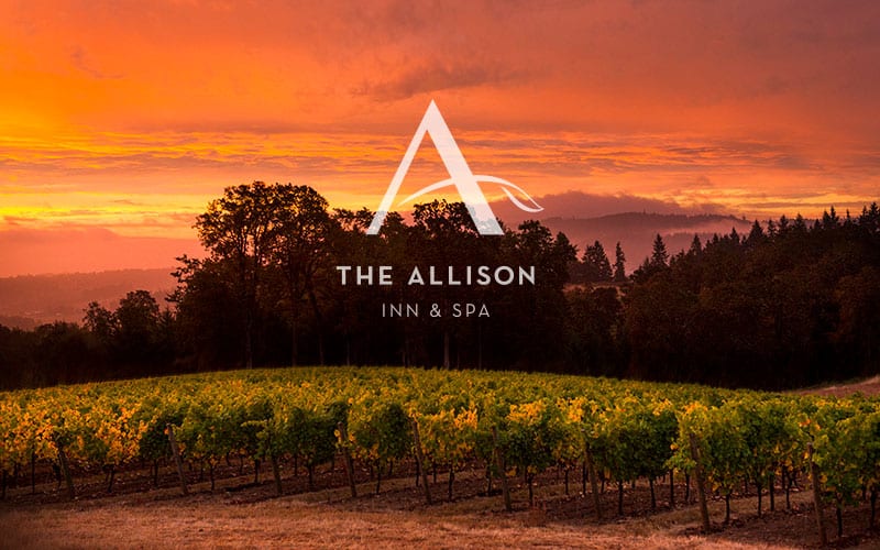 Oregon Vineyards at Sunset